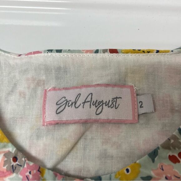 Girl August Sleeveless Floral Button-front Fit and Flare Dress SZ 2T - Picture 3 of 3